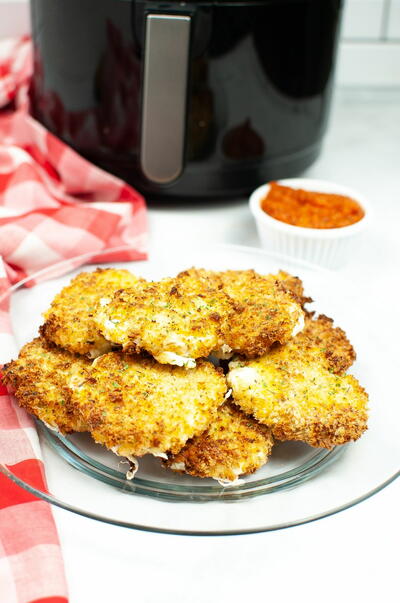 Air Fryer Mozzarella Slices Air Fryer Mozzarella Slices