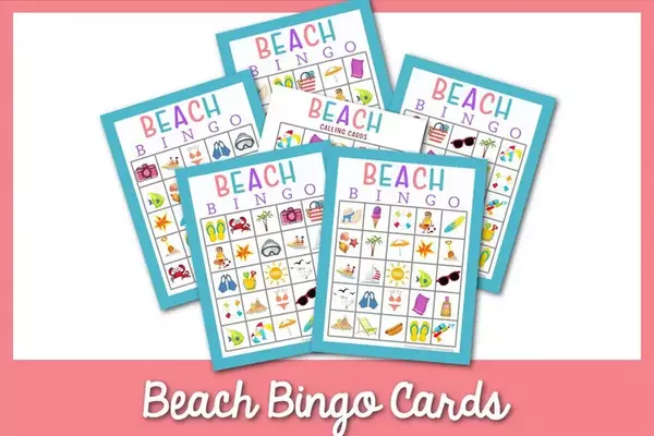 Beach Bingo Game Cards Beach Bingo Game Cards