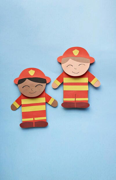 Paper Bag Firefighter Puppet Paper Bag Firefighter Puppet
