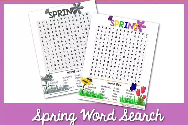 Spring Word Search Spring Word Search