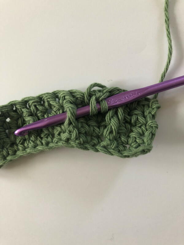 Crochet bar stitch step #11
