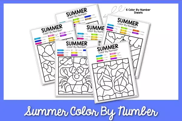 Summer Color By Number