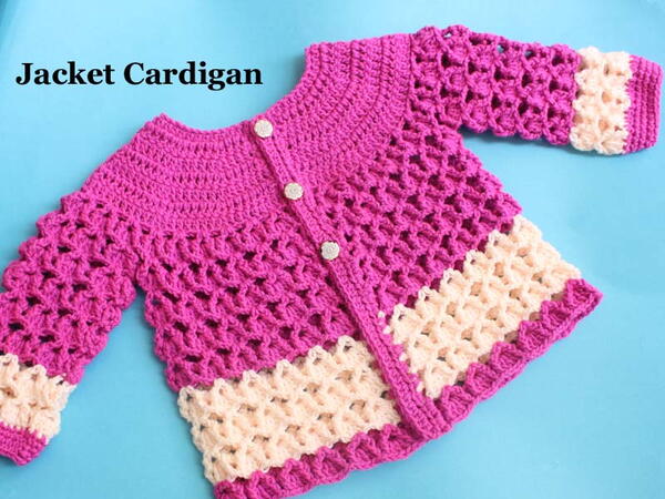 Crochet Baby Coat/cardigan Sweater Beautiful Free Patterns Explain All Sizes