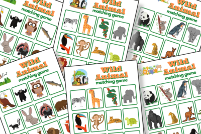 Free Wild Animal Matching Game