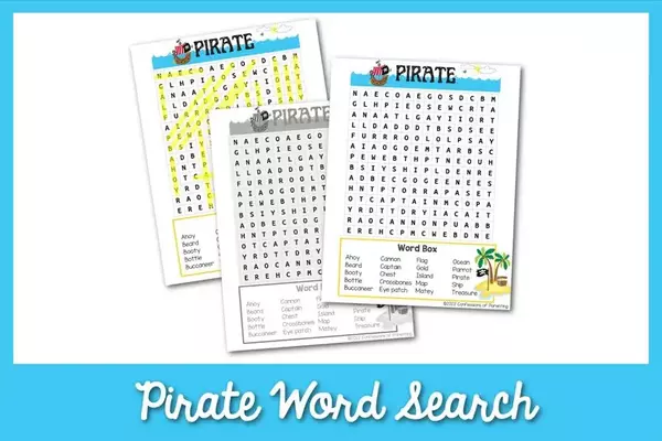 Perfect Pirate Word Search Perfect Pirate Word Search