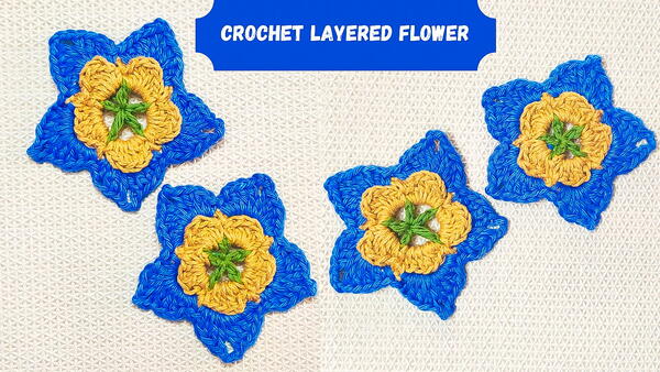 Easy Crochet Layered Flower Easy Crochet Layered Flower