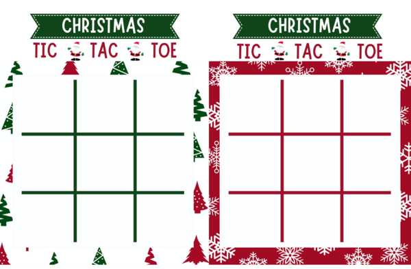Christmas Tic Tac Toe Boards Christmas Tic Tac Toe Boards