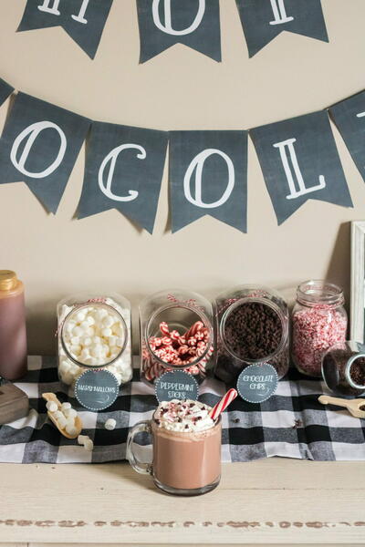 Hot Coco Bar With Free Printables Hot Coco Bar With Free Printables