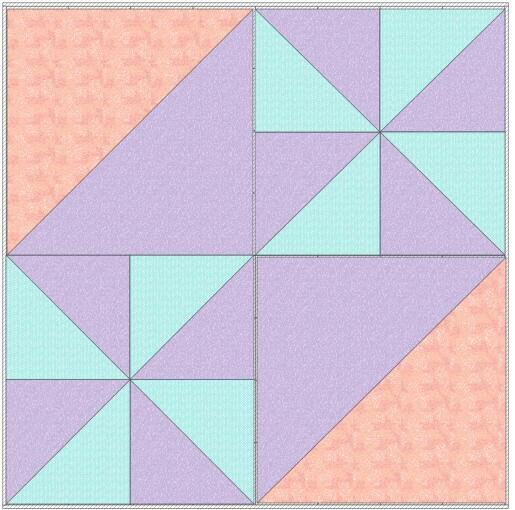 Charming Scrappy Pinwheel Pattern Charming Scrappy Pinwheel Pattern