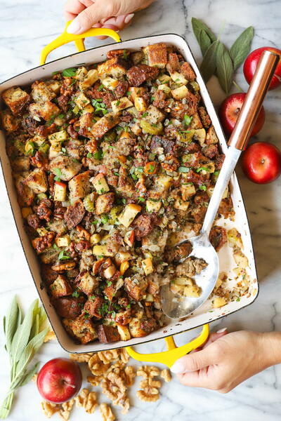 Sweet and Savory Apple Walnut Sausage Stuffing Sweet and Savory Apple Walnut Sausage Stuffing