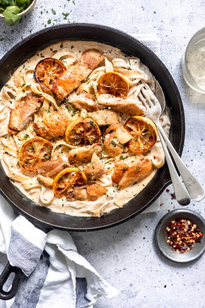 Easy One Pot Creamy Lemon Chicken Pasta Easy One Pot Creamy Lemon Chicken Pasta