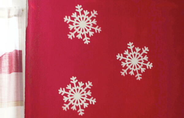 Snowflake Accent Wall Treatment