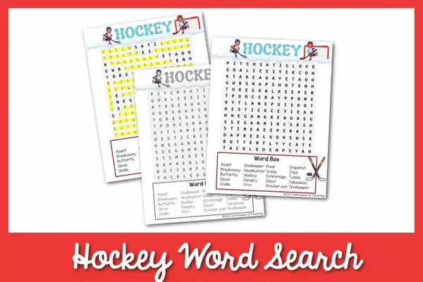The Best Hockey Word Search The Best Hockey Word Search