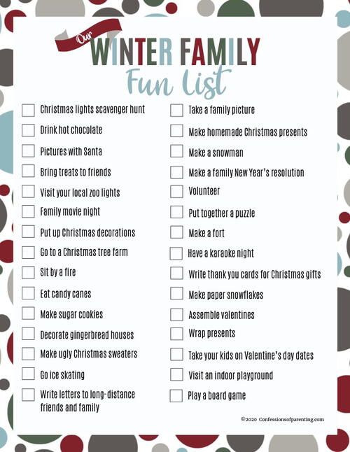 30 Winter Fun Activities For Families 30+ Winter Fun Activities For Families