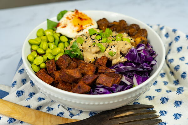 Sauted Mushroom Salad With A Creamy Tempeh Tahini Dressing Sautéed Mushroom Salad With A Creamy Tempeh Tahini Dressing