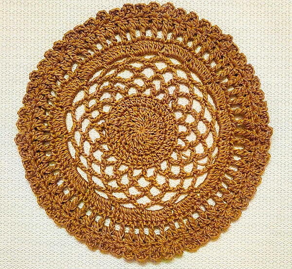 Simple Round Crochet Placemat Simple Round Crochet Placemat