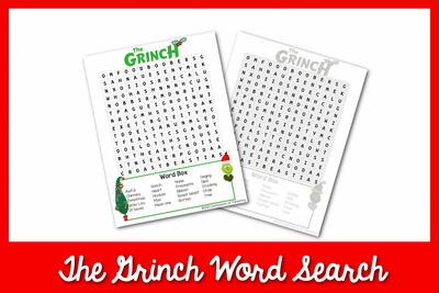 Grinch Word Search Printable