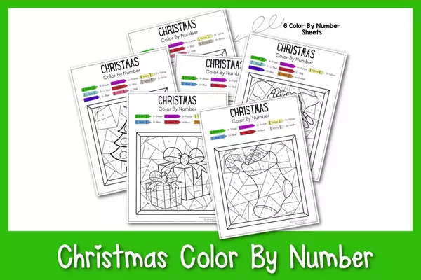 Christmas Color By Number Christmas Color By Number