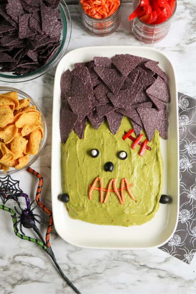 Spooky Frankenstein Monster Guacamole