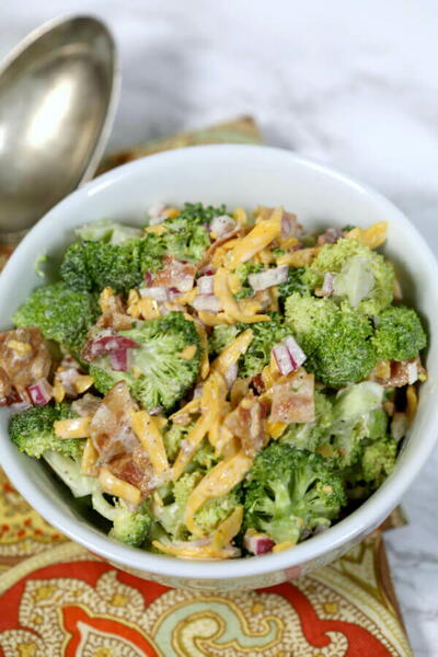 Broccoli And Cheese Salad With Bacon Broccoli And Cheese Salad With Bacon