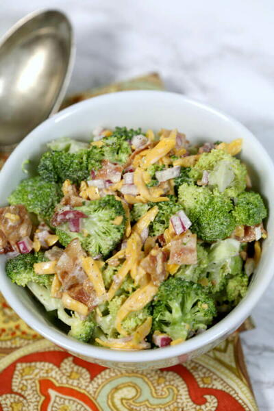 Broccoli And Cheese Salad With Bacon