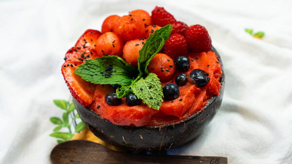 Minty Watermelon Sorbet With Lime Juice Minty Watermelon Sorbet With Lime Juice