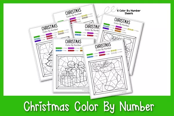 Christmas Color By Number Christmas Color By Number