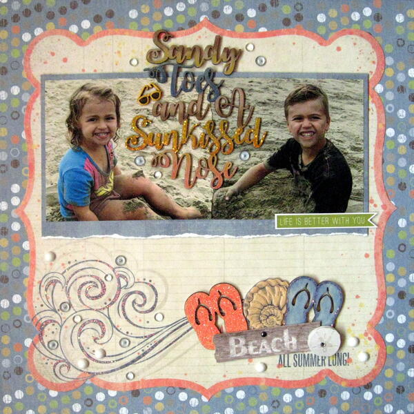 Fun Beach Scrapbook Layout Fun Beach Scrapbook Layout
