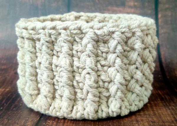 Textured Crochet Macrame Basket Textured Crochet Macrame Basket
