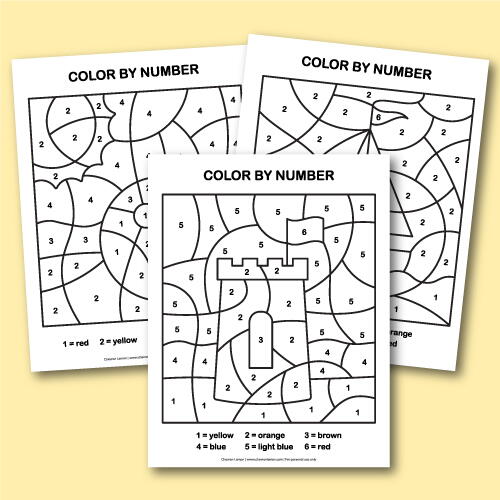 Printable Beach Color By Number Printable Beach Color By Number