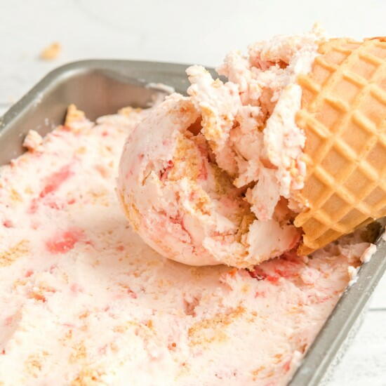 Lemon Strawberry Cheesecake Ice Cream