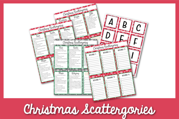 Christmas Scattergories Free Printable Christmas Scattergories Free Printable