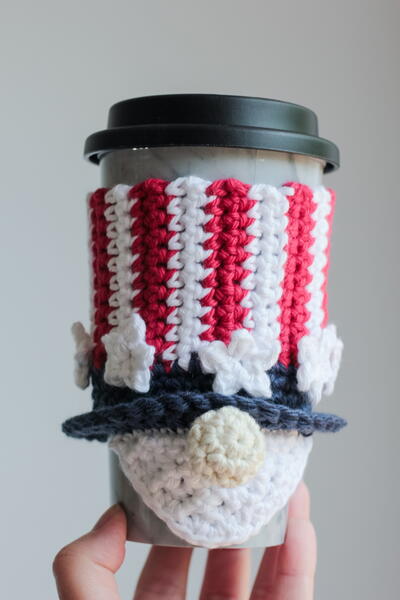 Patriotic Gnome Cup Cozy Patriotic Gnome Cup Cozy