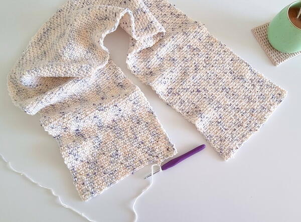 Crochet Moss Stitch Scarf Crochet Moss Stitch Scarf