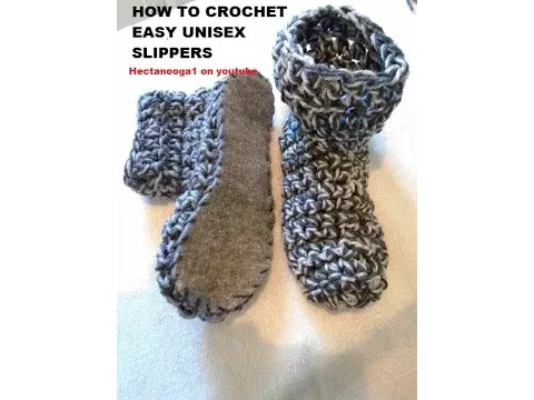 Easy Unisex Crochet Slippers Easy Unisex Crochet Slippers