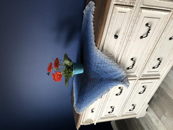 Country Cornflower Blue Crochet Tablecloth Pattern Country Cornflower Blue Crochet Tablecloth Pattern