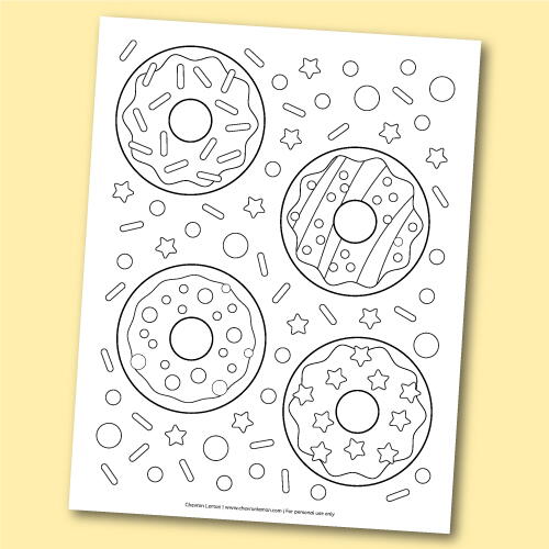 Printable Donut Coloring Page Printable Donut Coloring Page