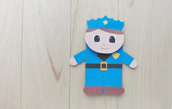 Paper Bag Police Puppet Paper Bag Police Puppet