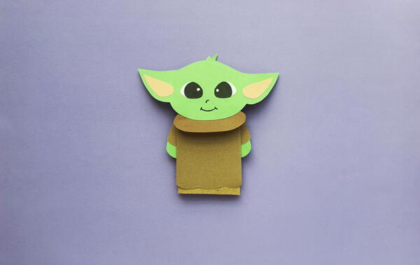 Paper Bag Baby Yoda Puppet Paper Bag Baby Yoda Puppet