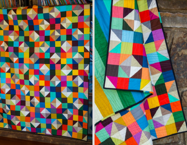 Bright Solids Modern Quilt Pattern Free