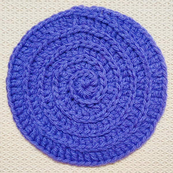 Crochet Seamless Spiral Circle With Raised Ridges Crochet Seamless Spiral Circle With Raised Ridges