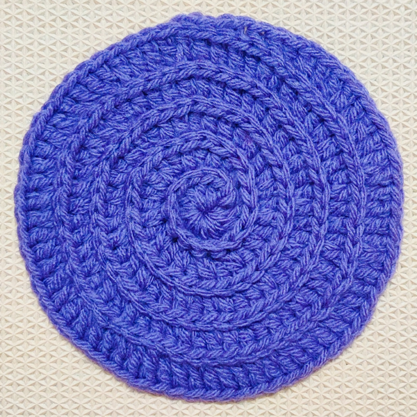 Crochet Seamless Spiral Circle With Raised Ridges