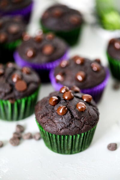 Double Chocolate Zucchini Muffins Double Chocolate Zucchini Muffins