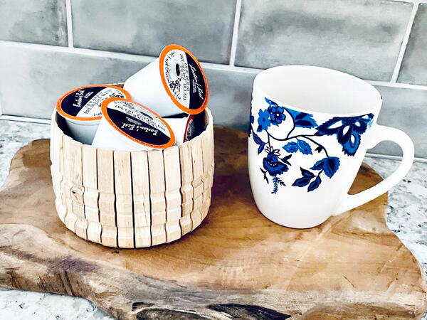 Wooden Clothespin Basket Wooden Clothespin Basket