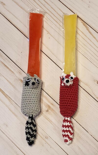 Red Panda And Raccoon Ice Pop Holder Red Panda And Raccoon Ice Pop Holder