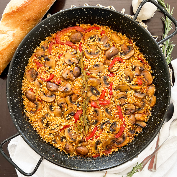 Paella-style Mushroom Pepper Rice Authentic Flavors Done In 40 Minutes Paella-style Mushroom & Pepper Rice | Authentic Flavors & Done In 40 Minutes