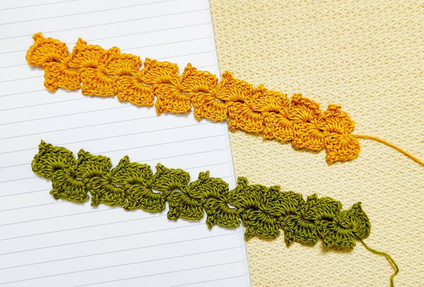 Leaf Bunch Crochet Bookmark Leaf Bunch Crochet Bookmark