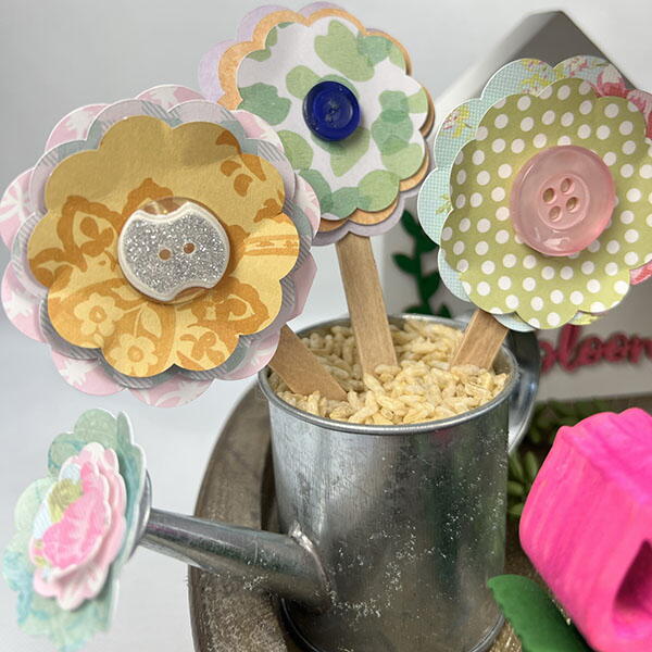 Paper Flowers Made With A Cricut On A Spring Tiered Tray Paper Flowers Made With A Cricut On A Spring Tiered Tray