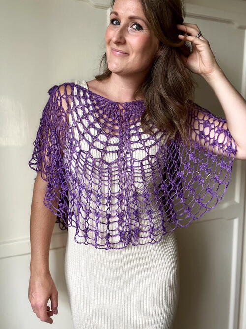 Watercolour Lace Cape Top Watercolour Lace Cape Top