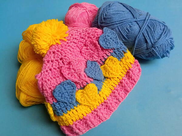 Baby Beanie Cap 3d Heart Stitch Baby Beanie Cap 3d Heart Stitch